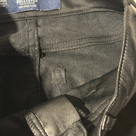 Hollister faux leather high rise flare pants. - Picture 8 of 9